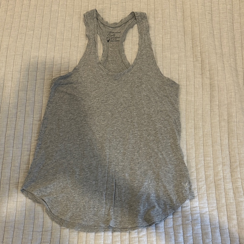 American Eagle Outfitters Heather Gray Tank Top